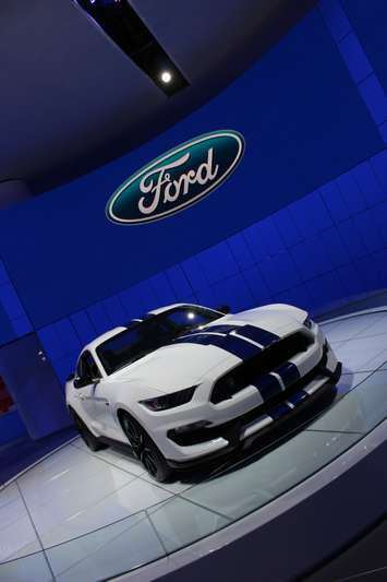 One of the many new model cars on display at the North American International Auto Show in Detroit, January 12, 2015. (photo by Mike Vlasveld)