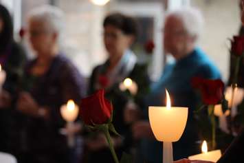 A ceremony remembering the 14 women killed in the Montreal Massacre was held in Chatham on December 6, 2014. (Photo by Jason Viau)