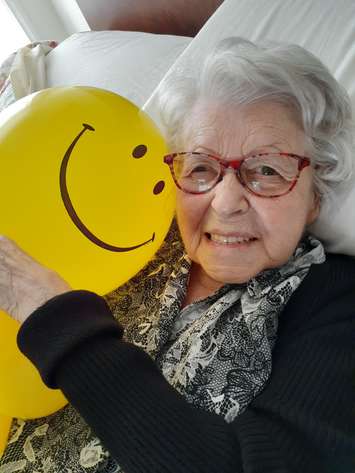 Balloon buddies delivered by Just Baskits and Balloon Decor to residents at Sarnia’s Rosewood Village Retirement Home. Photo courtesy of executive director Jenica Tanguay. January 2021.