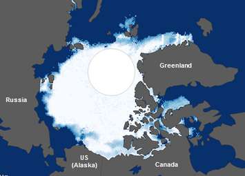 Average September Arctic Sea Ice Extent 1984. (Courtesy Environment and Climate Change Canada)