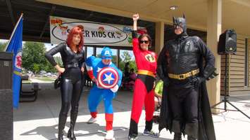 Superheroes at the Super Kids CK Launch (Photo by Jake Kislinsky)