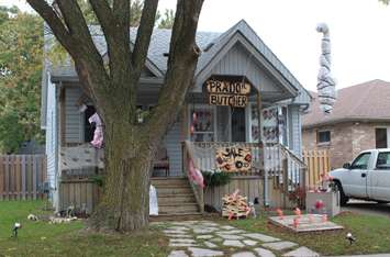 A Halloween display on Prado Pl. in east Windsor, October 31, 2017. (Photo by Maureen Revait)