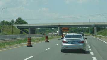 Construction on Highway 401 near Tilbury (Photo by Jake Kislinsky)