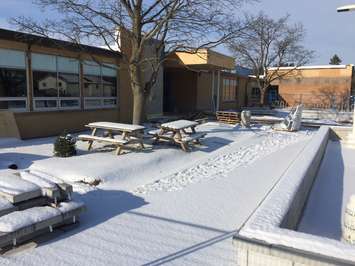 Plympton-Wyoming Public School construction. January 18, 2018 (Photo by Aaron Zimmer)