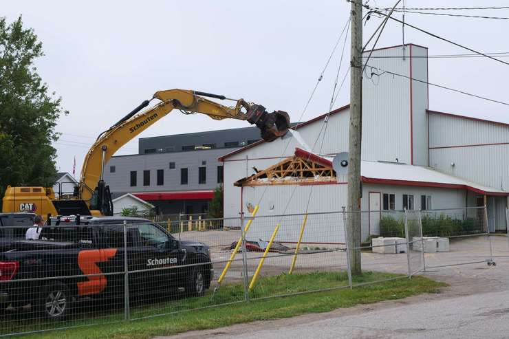 Demolition of the former Fire Station One in Strathroy. September, 2025. Photo courtesy of the Municipality of Strathroy-Caradoc.