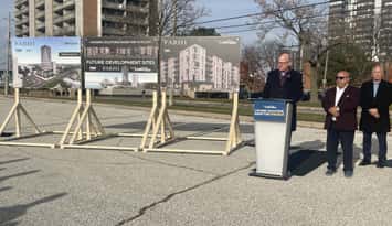 City of Windsor announces housing development in downtown Windsor, November 19, 2025. (Photo by Maureen Revait) 
