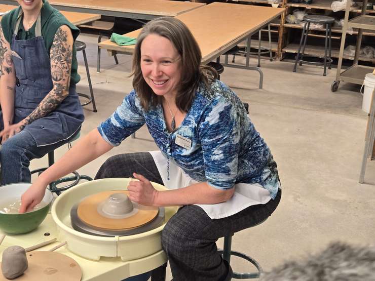 Ceramics Professor Beth Turnbull Morrish, Celebrity Bowl-a-Thon 2025 at Lambton College - Mar 3/25 (Sarnia News Today photo by Josh Boyce)