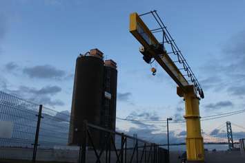 A crane seen at the HMCS Hunter headquarters in Windsor on October 28, 2015. (Photo by Ricardo Veneza)