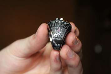 The Windsor Express NLB of Canada championship ring for the 2014/2015 season. (Photo by Ricardo Veneza)