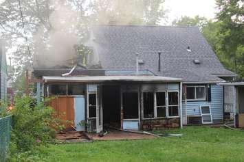 Windsor fire responds to a house fire at 1610 Felix Ave., August 25, 2015. (Photo by Jason Viau)