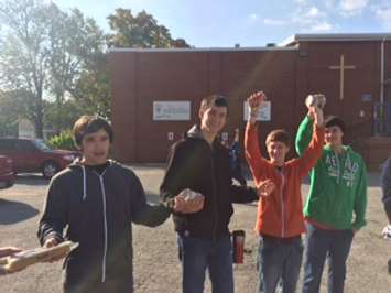 SCITS students support the Inn of the Good Shepherd for the 2nd annual Chain of Caring event. October 8, 2015 (Submitted photo by Myles Vanni)