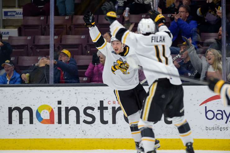 Kitchener Rangers at Sarnia Sting, December 18, 2024. Photo by Metcalfe Photography. 