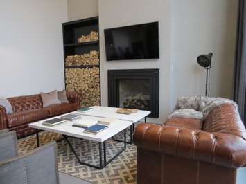 The living room  inside the Dream Home at 2162 Ironwood Rd. (Photo by Miranda Chant, Blackburn News)