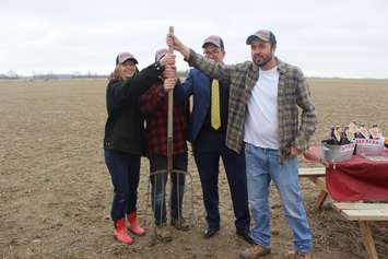 Groundbreaking ceremony at Red Barn Brewing Company in Blenheim on Tuesday, April 30, 2019.  (Photo by Allanah Wills)