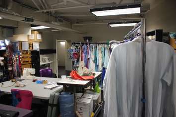 A portion of the costumes used are seen during a media preview for Cirque du Soleil's 'Corteo', at the WFCU Centre in Windsor, May 15, 2019. Photo by Mark Brown/Blackburn News.