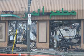Major damage caused by a fire at El Mayor restaurant in Windsor, January 3, 2019. (Photo by Adelle Loiselle)