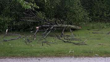 Strong winds tore through the St. Clair Parkway Golf Course in Mooretown on May 21, 2017. (Photo courtesy of Joseph John Najdzion) 