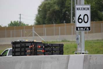 Part of the Herb Gray Parkway, which is also Hwy. 401, drops down to 60 km/h from 100 km/h as the roadway heads towards the city. (Photo by Jason Viau)