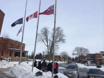 CCAC workers rally outside of the Chatham-Kent Civic Centre on February 6, 2015. (Photo by Ricardo Veneza)