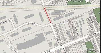 A map showing the upcoming closure on Platt's Lane. Image provided by the City of London.