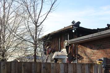 Damage after a house fire at 1501 Reading St. in Windsor, January 6, 2016.  (Photo by Adelle Loiselle)