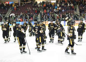 The Sarnia Sting defeat the Niagara IceDogs 5-4 in OT. February 10, 2018. (Photo courtesy of Metcalfe Photography)