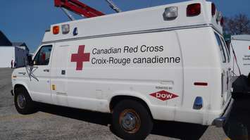 Canadian Red Cross van. Photo by Jake Jeffrey. May 6, 2016 (blackburnnews.com)