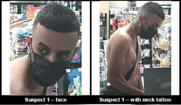 One of the suspects OPP look to identify, October 21, 2021. (Photo courtesy of Lambton OPP)
