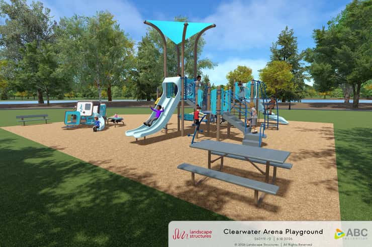 An artist's rendering of a new playground at Clearwater Arena (Photo courtesy of City of Sarnia)