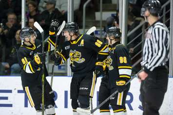 The Sarnia Sting hosting the Kitchener Rangers. 12 March 2023. (Metcalfe Photography)