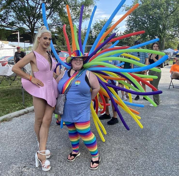 Drag queen at Windsor Pride, August 13, 2023 (Photo courtesy of Adelle Loiselle)