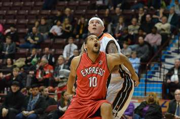 The Windsor Express take on the Moncton Miracles at the WFCU Centre, November 26, 2014 (Photo courtesy of the Windsor Express)