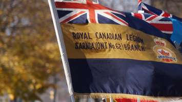 Remembrance Day ceremony at Sarnia's Veterans Park. November 11, 2014 (BlackburnNews.com photo)