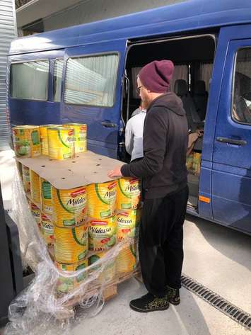 Loads of Love donations being delivered in Ukraine (Photo via Kevin Broadwood Facebook)