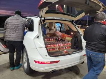 COOL 106.3 Annual Food Drive for the Inn of the Good Shepherd, Dec 10, 2021. Photo by Stephanie Chaves. 