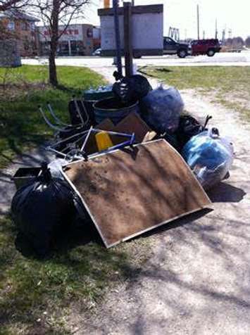 Litter On The Howard Watson Nature Trail (Photo Courtesy of Sarnia Police)