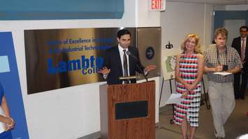 London North Centre MP Peter Fragiskatos announces $5.6-million in Federal funding to update Lambton College infrastructure. September 23, 2016 BlackburnNews.com photo by Leeya Morrow