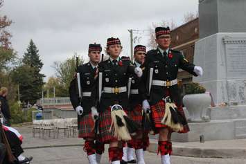 Remembrance Day ceremony at Chatham's Cenotaph, November 11, 2016 (Photo by Jake Kislinsky)