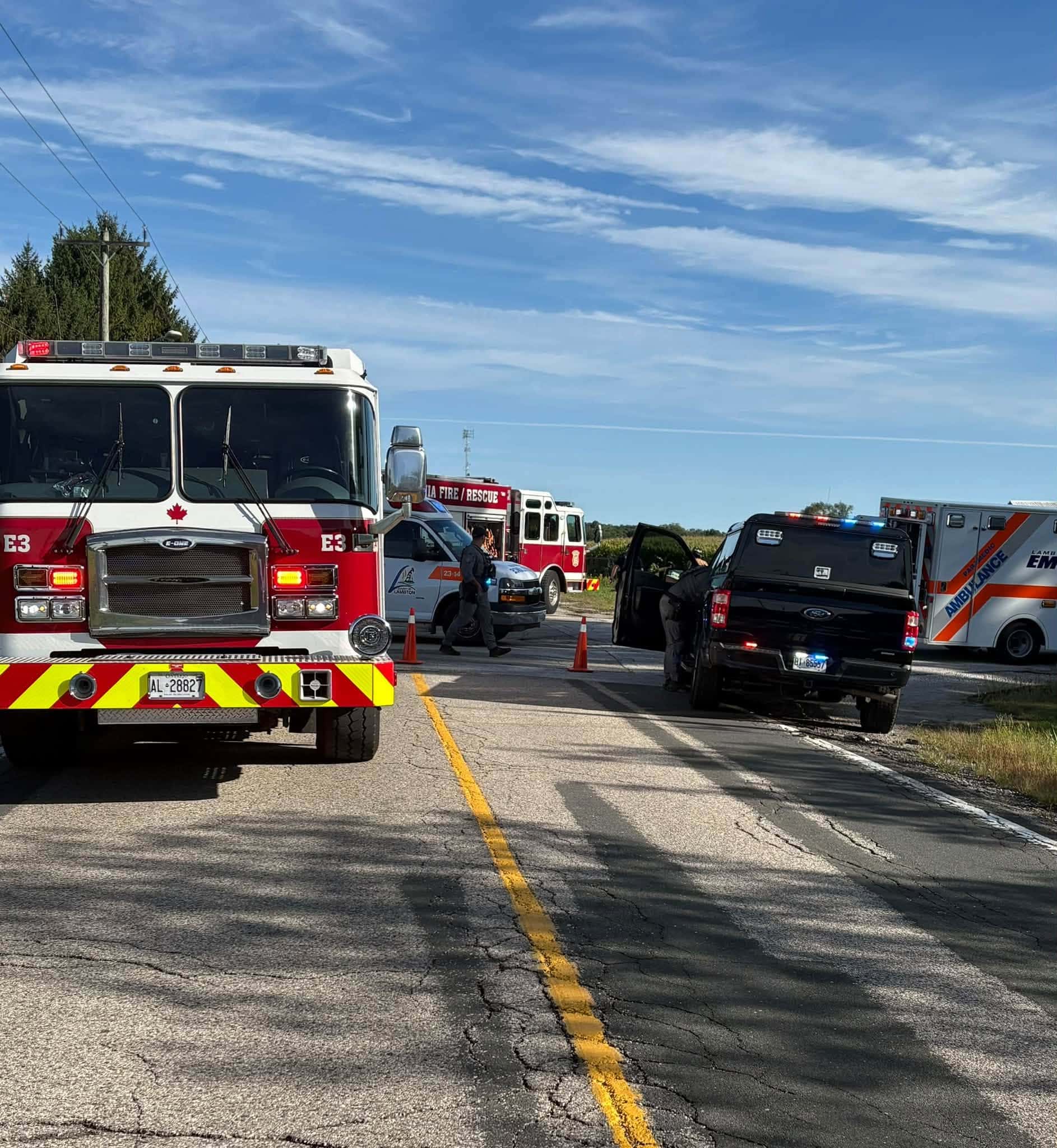 Sarnia crews respond to multi-vehicle crash