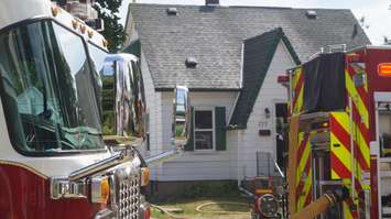 Sarnia firefighters respond to house fire in the area of Russell St. and Cameron St. August 9, 2016 BlackburnNews.com photo by Josh Boyce