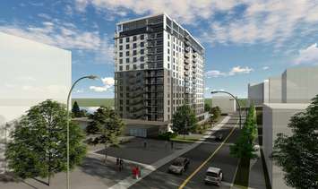 An artist rendering of 275 Front Street Sarnia. Image courtesy of Tricar.