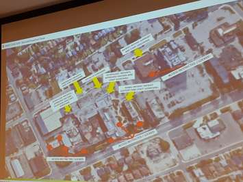 This aerial image shows the Windsor Regional Hospital Ouellette Campus, and the entrance plan should the COVID-19 situation arise in Windsor-Essex, March 5, 2020. Photo by Mark Brown/Blackburn News.