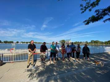 City staff and Sarnia City Councillors were joined by members of Sarnia's accessibility committee to open a new accessible canoe and kayak launch just south of the Suncor Agora in Centennial Park. August 6, 2020 Photo by Melanie Irwin