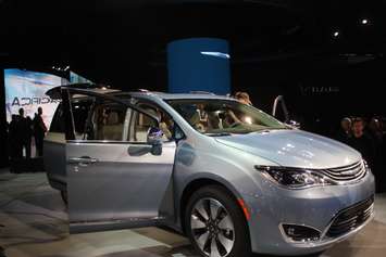 The Chrysler Pacifica unveiled at the North American International Auto Show 2016. (Photo by Maureen Revait) 