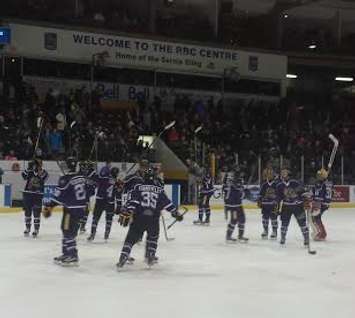 Sting Celebrate Win Over London (Feb 13/16)