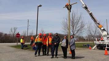 Walpole Island powerlines training course. (Photo via Program Manager with Walpole Island First Nation Employment and Training Leela Thomas)