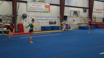 Gymnasts training at Bluewater Gymnastics. (Blackburnnews.com file photo)