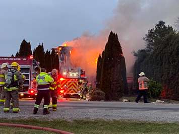 Structure fire on Pain Court Line. December 16, 2020. (Photo by Allanah Wills).