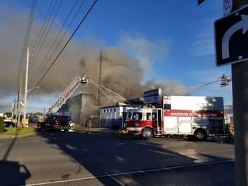 Fire at Serbu Tire in Windsor on June 23, 2019 (photo courtesy Connie Anderson)