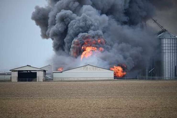 Fire in Watford, February 25, 2024. Photo submitted by Jer Greener. 